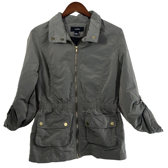 Alfani Jacket Women's Gray Non Leather Full Zip Size Small - Picture 1 of 12